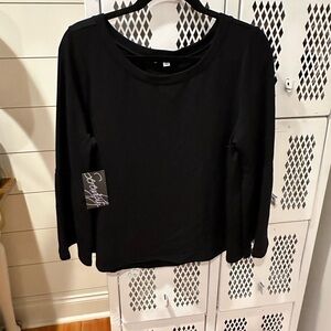 NWT Black bell sleeve top